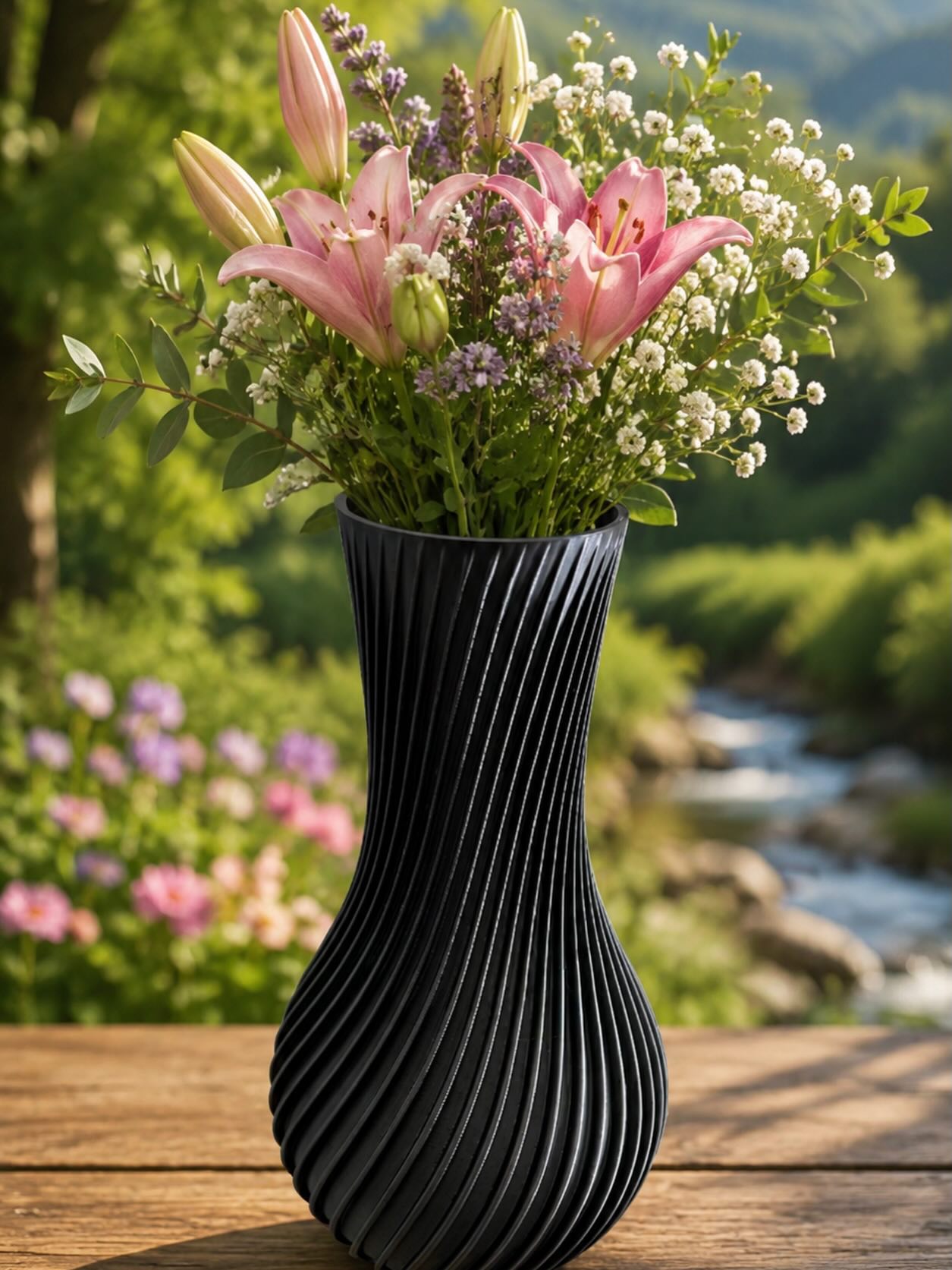 Vaso decorativo espiral